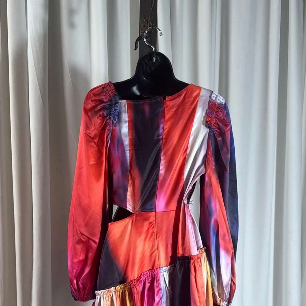 The Drop Women's Multi Print Asymmetrical Neckline Maxi Dress - Picture 9 of 13